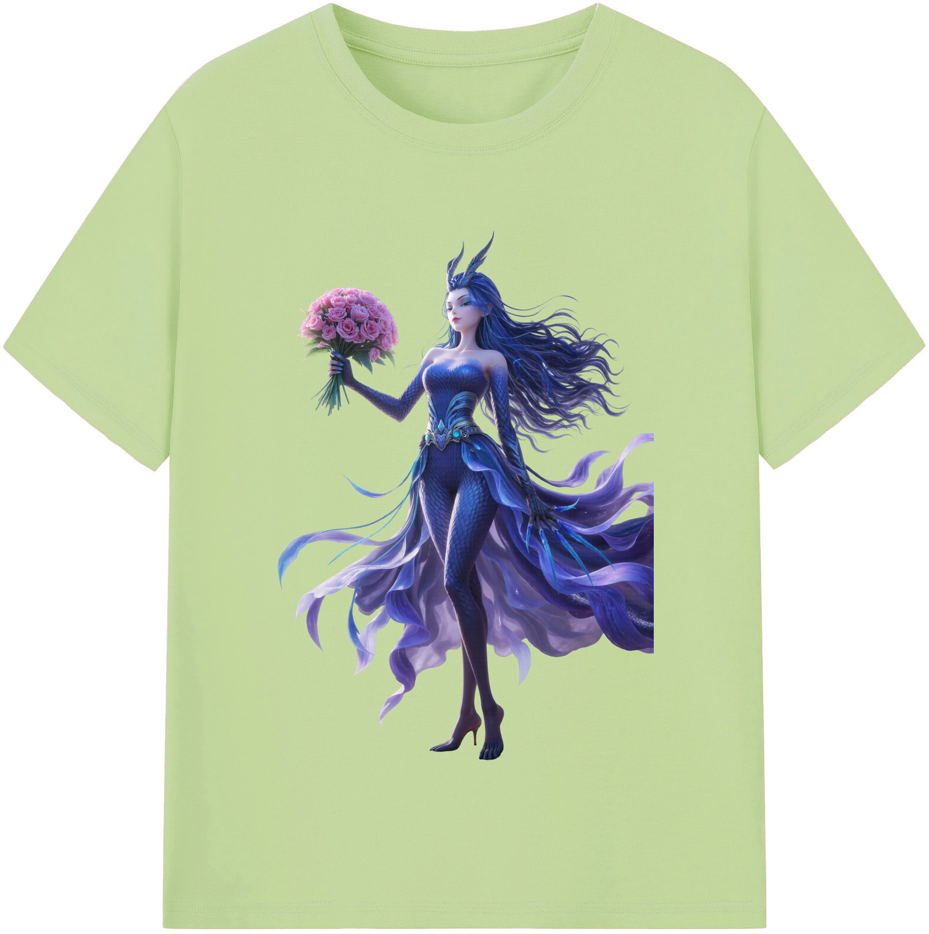 （画像用） Ne Zha 2 ナタ 魔童の大暴れ 綿100％半袖Tシャツ（フロントプリント）